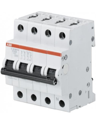 Disjoncteur S203M 3P+Neutre à droite-CBE C 2A -Icn. 10kA / Icu. 15kA 2CDS273103R0024 ABB A955053