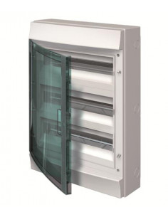 Mistral65H- Coffret Etanche-3R x 18 modules-Porte Transp.-RAL7035-750°c+Borniers 1SLM006501A2218 ABB L629990