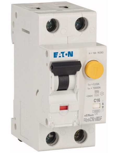 Disjoncteur différentiel 16 A 30 mA C 1p+N type F 000193483 EATON FRBmM-C16/1N/003-F