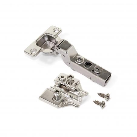 Kit charnière coudée pour montage rentrant X91 avec fermeture amortie et embase EMUCA 1011807