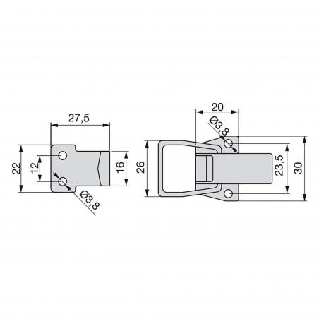 Fermetures tenseur pour meubles EMUCA 1015505
