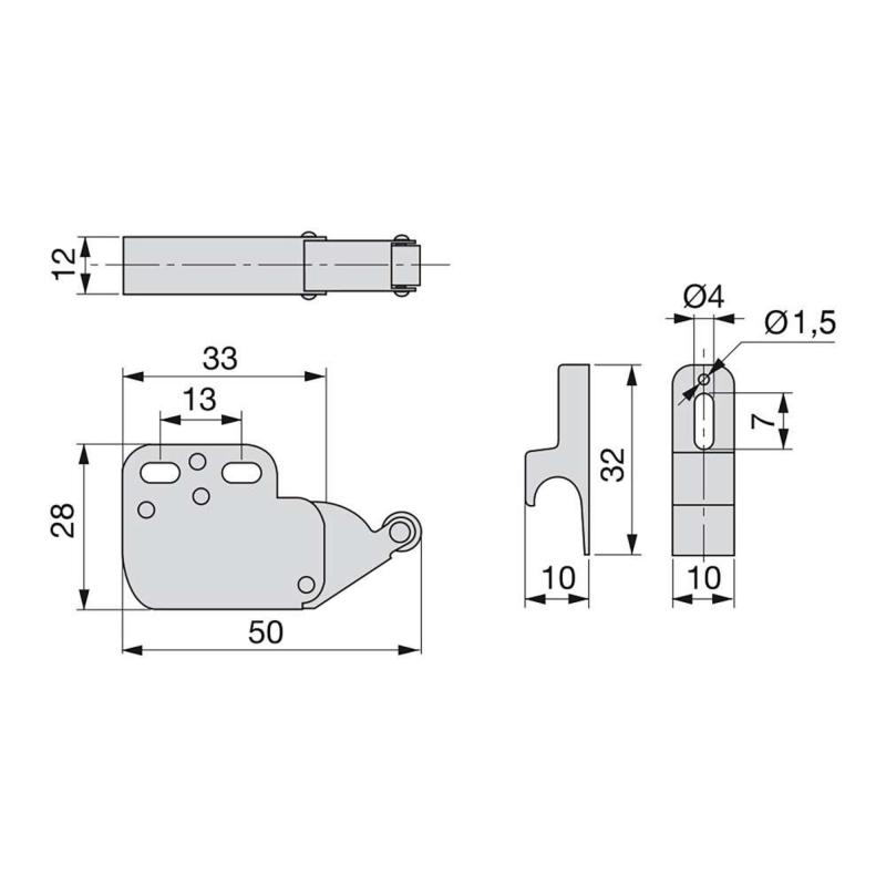 Fermeture Fast Latch pour meubles EMUCA 1275415