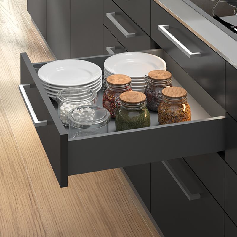 Kit de tiroir pour cuisine et salle de bain Vertex de hauteur 93 mm avec panneaux incluses. EMUCA 3173135