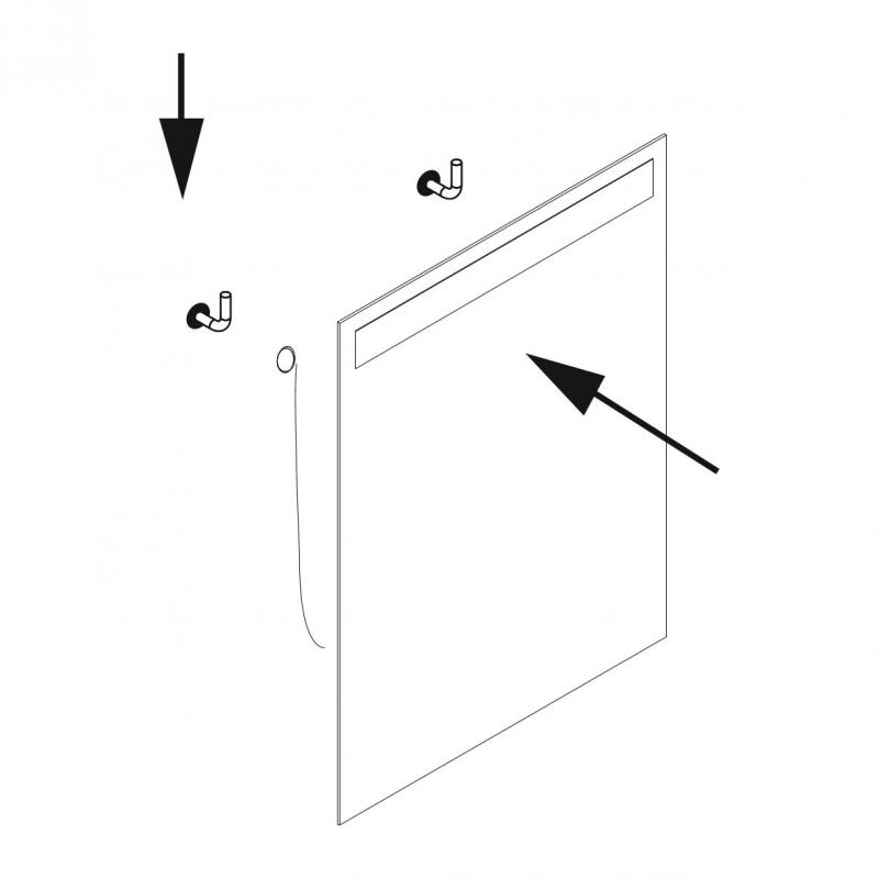 Miroir de salle de bain Pegasus avec éclairage frontal LED (AC 230V 50Hz) EMUCA 5148120