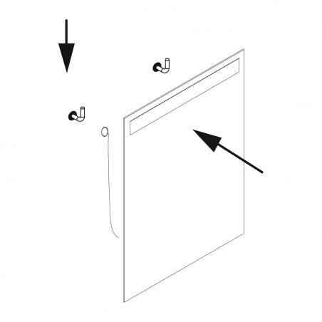 Miroir de salle de bain Pegasus avec éclairage frontal LED (AC 230V 50Hz) EMUCA 5148120