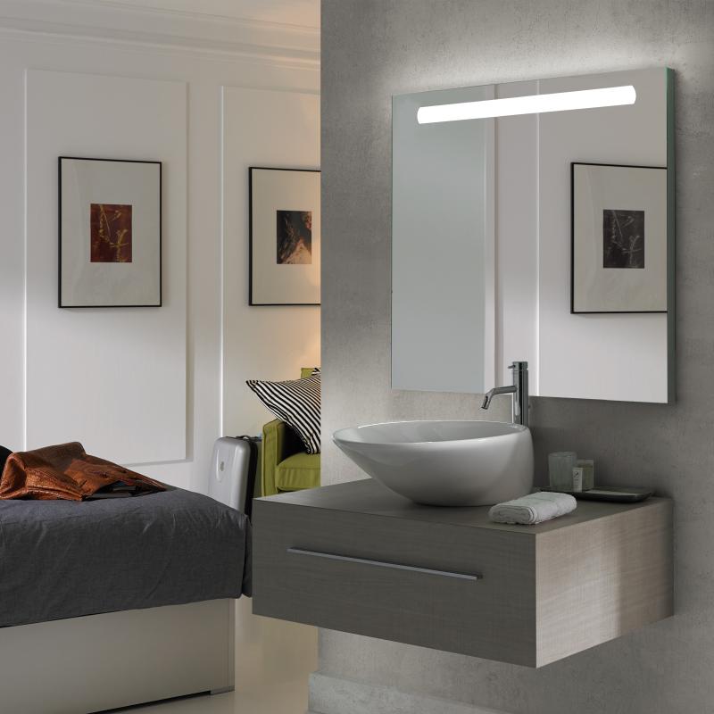 Miroir de salle de bain Pegasus avec éclairage frontal LED (AC 230V 50Hz) EMUCA 5148120