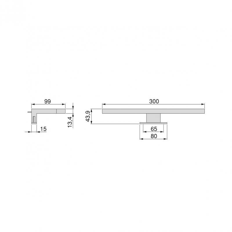 Spot LED pour miroir de salle de bain Virgo (AC 230V 50Hz) EMUCA 5149114
