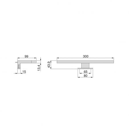 Spot LED pour miroir de salle de bain Virgo (AC 230V 50Hz) EMUCA 5149114