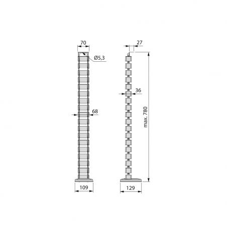 Gaine passe-câbles Pipe 4 EMUCA 6210025