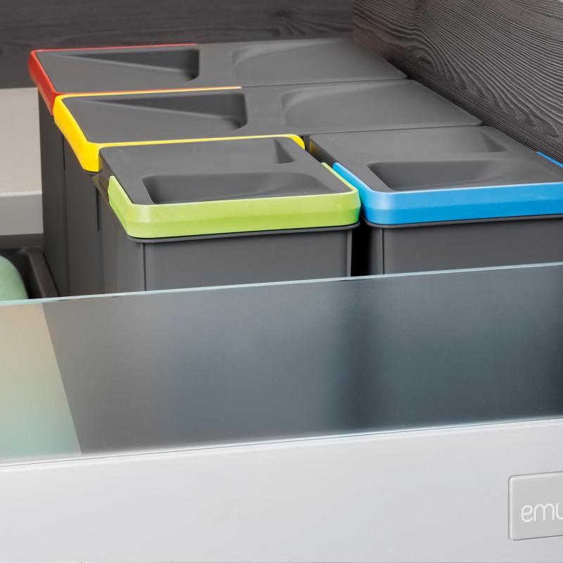 Poubelles pour tiroir de cuisine Recycle Hauteur 216 EMUCA 8197623