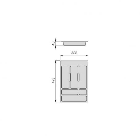 Range-couvert Optima Vertex/Concept 500mm (Panneau 16mm) EMUCA 8333023