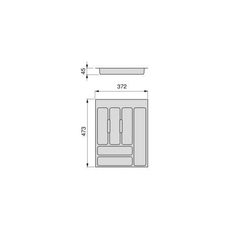 Range-couvert Optima Vertex/Concept 500mm (Panneau 16mm) EMUCA 8333123
