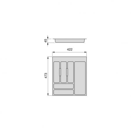 Range-couvert Optima Vertex/Concept 500mm (Panneau 16mm) EMUCA 8333215