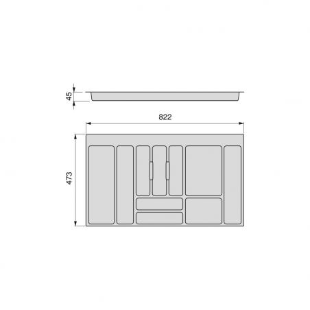 Range-couvert Optima Vertex/Concept 500mm (Panneau 16mm) EMUCA 8333615
