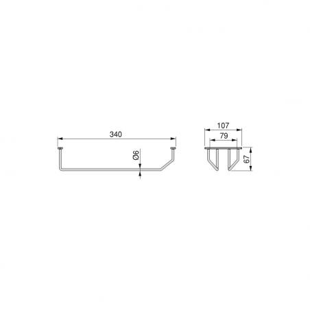 Porte-verres Supra pour meubles. EMUCA 8938011