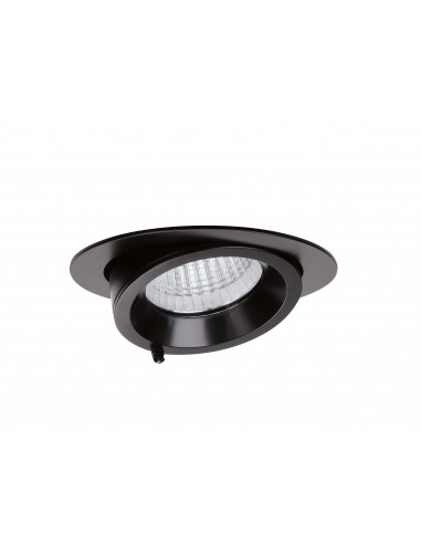 RANDY 2 Downlight rond, orientable, noir, 70°, LED intég 29,3W 4000K 3000lm ARIC 51253
