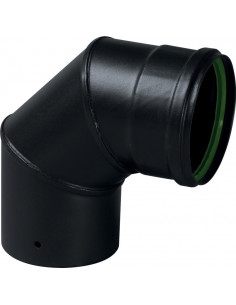Coude 45 émaillé noir mat D80 + VITON TOLERIE EMAILLERIE NANTAISE 342449