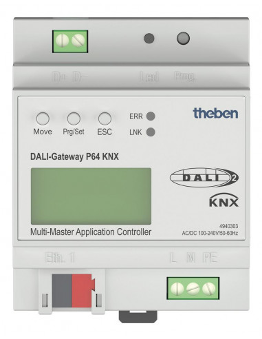 Passerelle entre le système DALI 2 et le bus KNX THEBEN 4940303