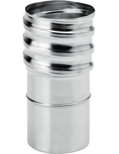 Réduction inox à visser poêle - flexible 80MX80/86 à visser TOLERIE EMAILLERIE NANTAISE 123801