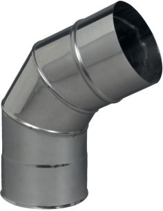 Coude inox 45° plissé inox D125 TOLERIE EMAILLERIE NANTAISE 264125