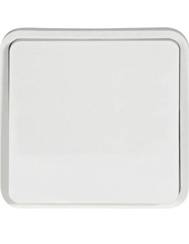 cubyko Poussoir 1O/1F associable blanc IP55 HAGER WNA022B