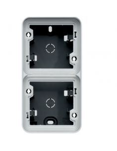 cubyko Boîte double verticale vide associable blanc IP55 HAGER WNA686B