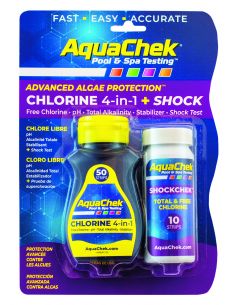 TESTEUR AQUACHEK CHLORINE 4-IN-1 +SHOCK AQUACHEK 511249
