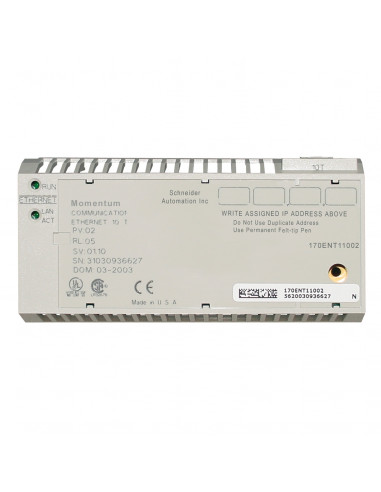 Modicon Momentum adaptateur de communication Ethernet TCP/IP 10Mbit/s SCHNEIDER 170ENT11002