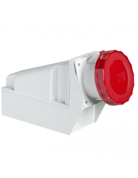 PratiKa socle de prise industrielle 63 A 3P+T 380..415 V CA IP 67 SCHNEIDER 81182