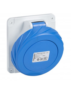 PratiKa socle de prise industrielle CEE 63A 3P 230V 6U inclinée IP67 SCHNEIDER 81278