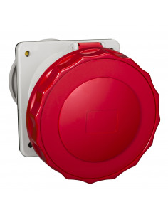 PratiKa socle de prise industrielle CEE 125A 4P 380V 6U inclinée IP67 SCHNEIDER 81294