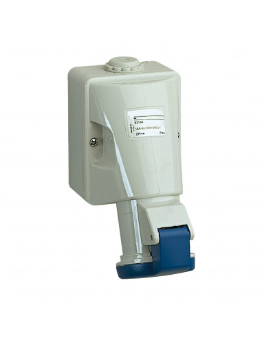 PratiKa socle de prise industrielle 16 A 2P+T 200-250 V CA IP44 SCHNEIDER 83104