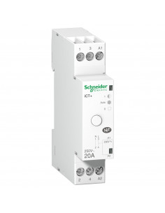 Contacteur silencieux Acti9 iCT+ HC à commande manuelle 1 Pôle 20A 230VCA SCHNEIDER A9C15031