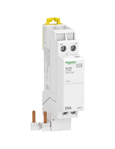 Acti9 iDT40 CT contacteur raccordement rapide 25A 2P contact 2F 230V SCHNEIDER A9C15187