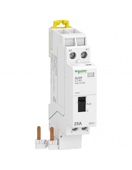 Acti9 iDT40 CT contacteur à selecteur raccord rapid 25A 2P contact 2F 230V SCHNEIDER A9C15188