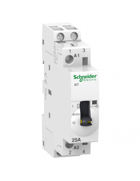 Contacteur à commande manuelle Acti9 iCT 25A 2NO 24VCA 50Hz SCHNEIDER A9C21132