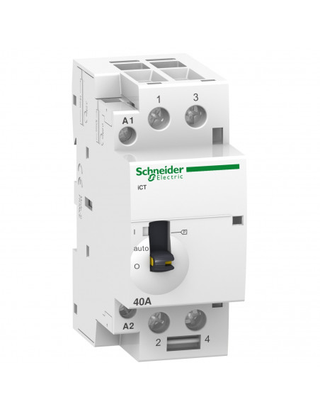 Acti9 iCT contacteur à commande manuelle 40A 2NO 220...240VCA 50Hz SCHNEIDER A9C21842