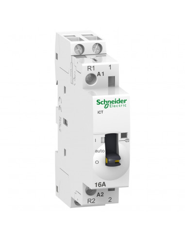 Acti9 iCT contacteur à commande manuelle 16A 1NO+1NF 230-240VCA 50Hz SCHNEIDER A9C23715