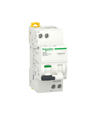 Acti9 iDD40T disjoncteur différentiel 1P+N C 16A 4500A/6kA 30mA type AC SCHNEIDER A9DA2616