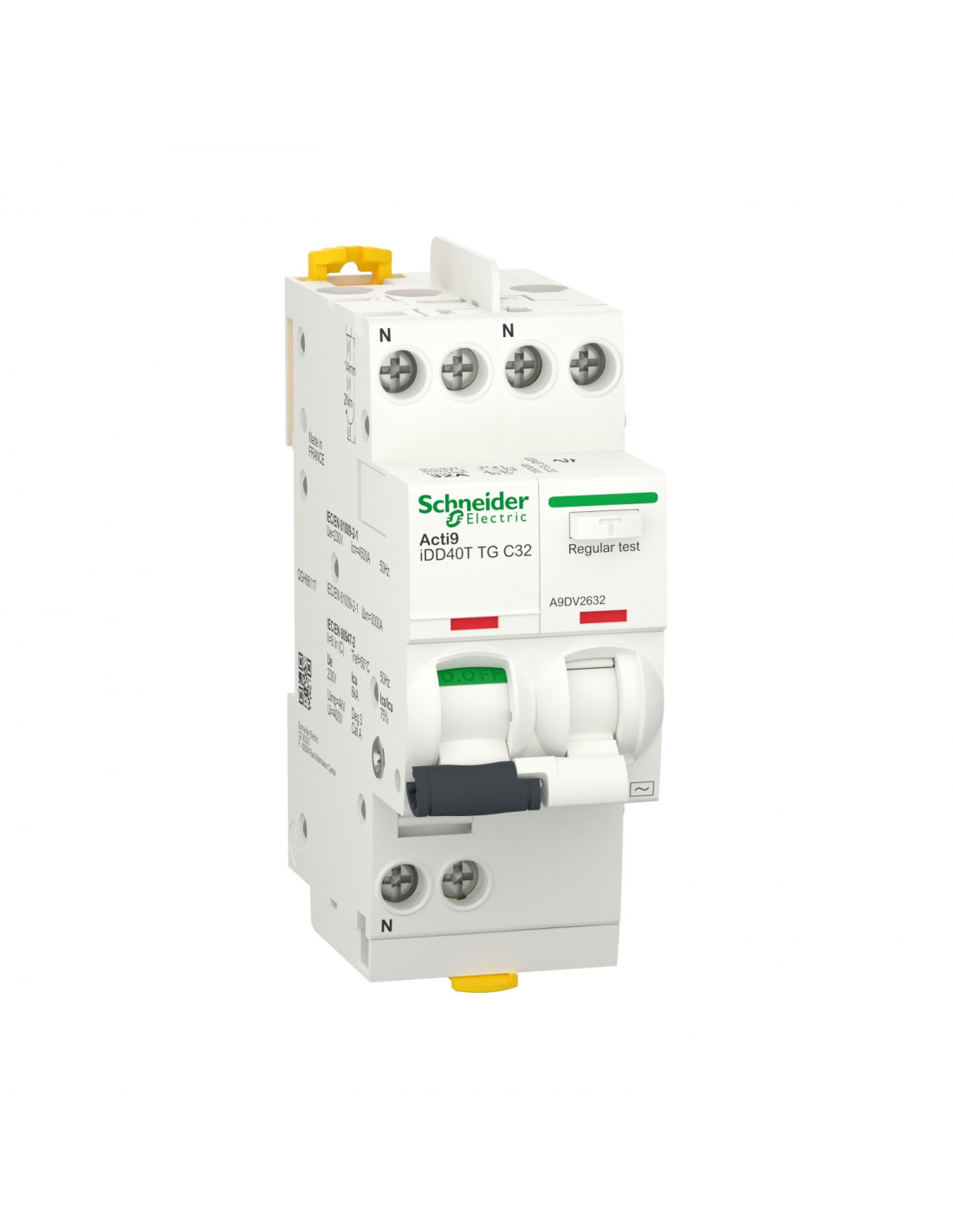 Disjoncteur Différentiel Schneider Electric - 6A, 1P+N, 30mA, 6kA - Référence A9N19753 - Neuf D'Origine