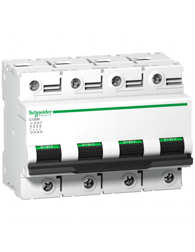 Disjoncteur C120H 4P 80 A courbe D 15 kA SCHNEIDER A9N18523