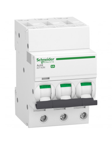 Acti9 iDT40N XA disjoncteur modulaire auto/vis 3P C 25A 6000A/10kA SCHNEIDER A9PA4325