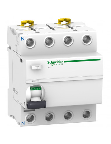 Interrupteur différentiel Acti9 iID 4 Pôles 63A 300mA type AC SCHNEIDER A9R14463