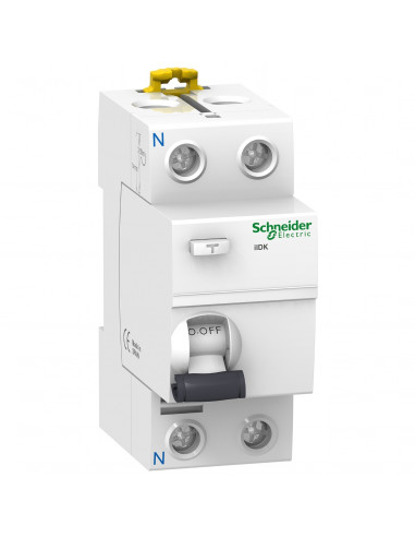 Acti9 iIDK interrupteur différentiel PdC 4,5kA 2P 40A type AC 30mA SCHNEIDER A9R55240
