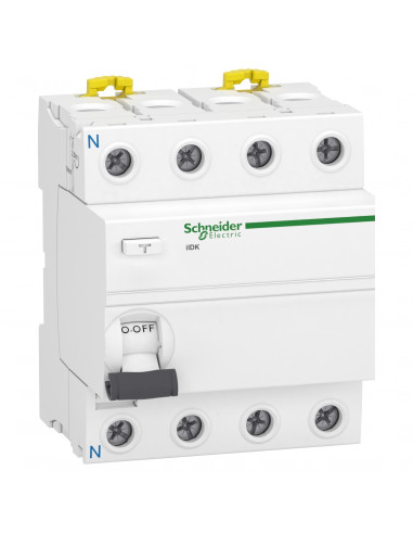 Acti9 iIDK interrupteur différentiel PdC 4,5kA 4P 25A type AC 30mA SCHNEIDER A9R55425