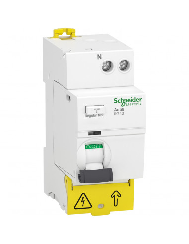Acti9 iIG40 interrupteur différentiel tête de groupe 1P+N 25A 30mA type AC SCHNEIDER A9R67625