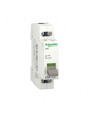 Acti9 iSW interrupteur de commande 2P 32A 415VCA SCHNEIDER A9S60232
