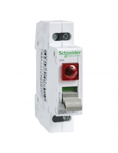 Acti9 iSW interrupteur de commande à voyant lumineux 230V 2P 20A 250VCA SCHNEIDER A9S61220