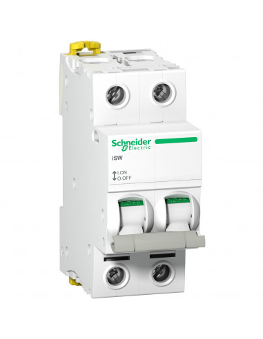 Acti9 iSW interrupteur-sectionneur 2P 63A 415VAC SCHNEIDER A9S65263