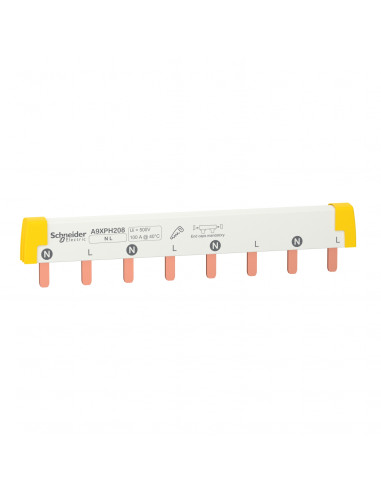 Acti9 iC60 peigne de raccordement à dents 2P 100A 8 modules de 18mm SCHNEIDER A9XPH208